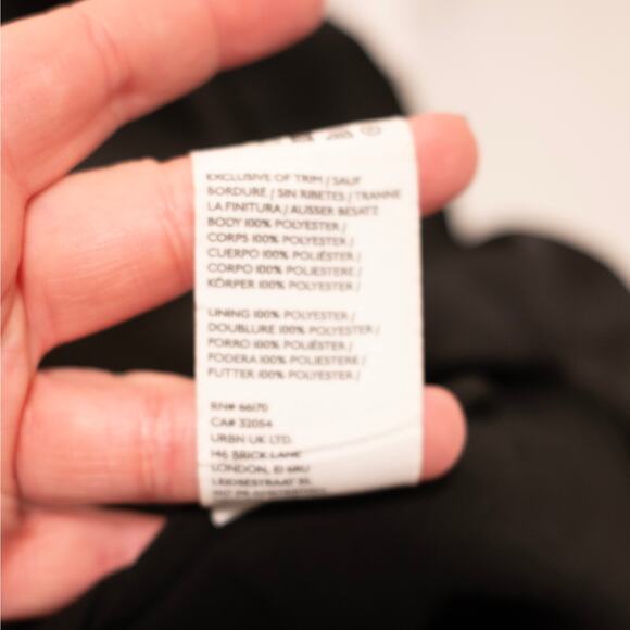 BHLDN Dylan Gown Black Satin One Shoulder High Slit Anthropologie SZ 10 US - Picture 6 of 6